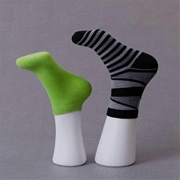2 st Skyltfotsockmodell Damfotstrumpa Display Kort Strumpa Ankelarmband Smyckesdisplayställ, Vit