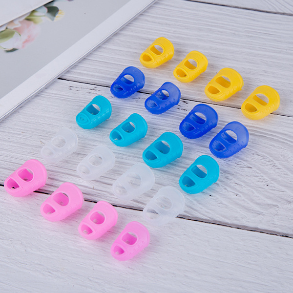 #Silikon Guitar Finger Skydd Transparenta Silikon Guitar Finger Skydd Set om 3 Blå Lämplig för nybörjare ukulele eller gitarrspelare.#
