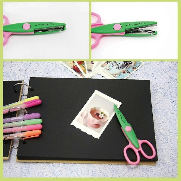 6 st Färgglada Dekorativa Papperskant Saxar, Perfekt För Lärare, Hantverk, Scrapbooking, Barn Design