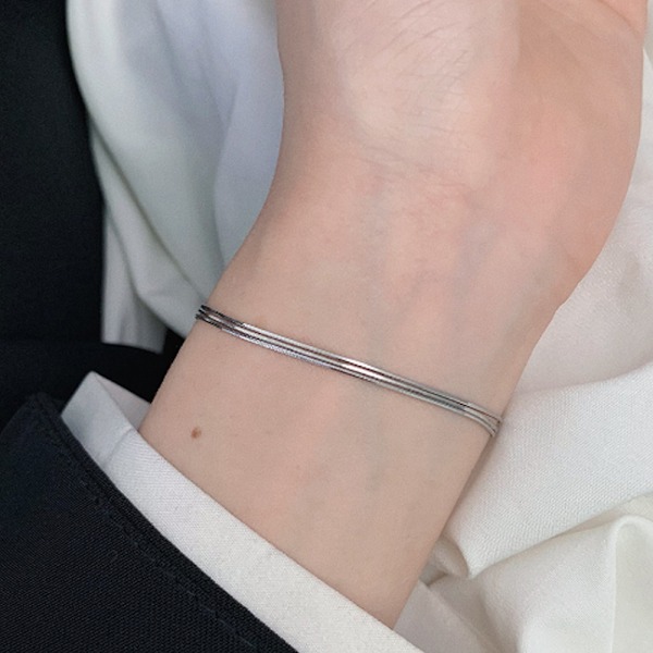 #Treläggat tunt armband, s925, special smycke#
