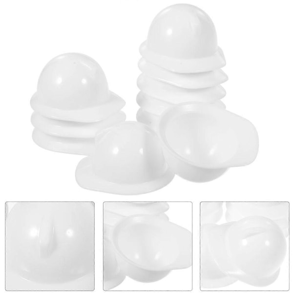 10 st Mini Bygghjälm Plast Mini Byggkeps Docka Utklädnad Lektillbehör