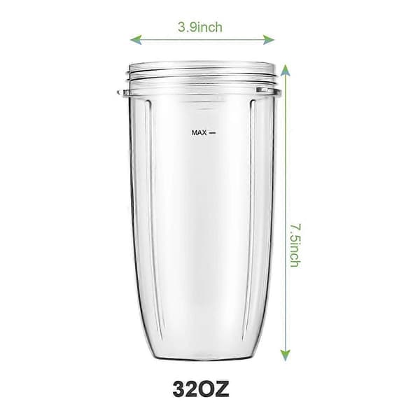 Blender Udskiftningskopper til Blender, 32Oz Kopper Kompatible til 600W/900W Blendere (2-Pak)