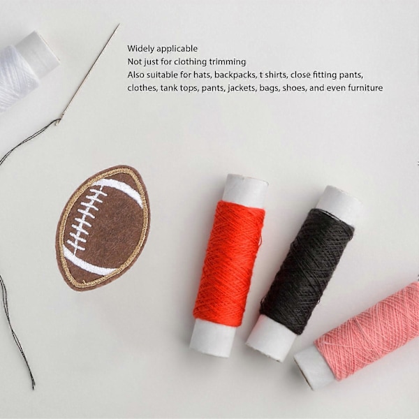 20 stk. Rugby Form Broderet Mærke Multifunktionel Mode DIY Selvklæbende Fodboldmærke til T-shirts Jakker Bukser Hatte Tasker