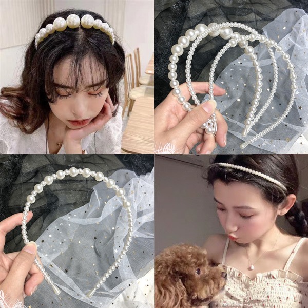 3 Tiara for Women and Girl with Pearls and Crystal Flowers - Hai