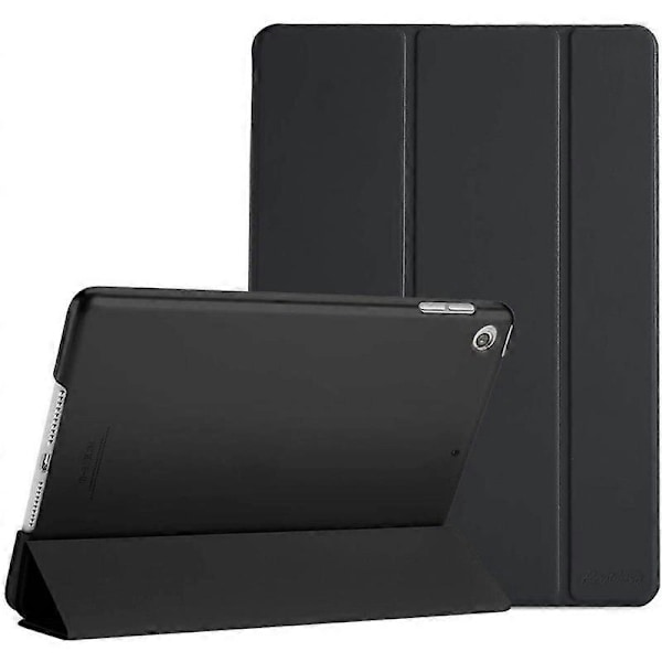 Sopii iPad 10.2-tuumaiselle (7./8./9. sukupolvi) suojakotelolle, kolmiosainen erittäin ohut nahkakotelo, musta