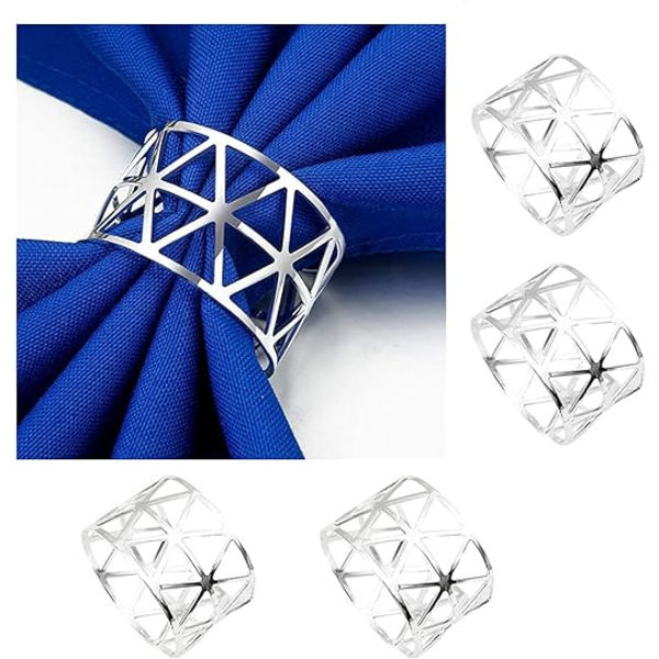 Servietringe og -holdere, 12 stk. Metal Servietring Servietspænde