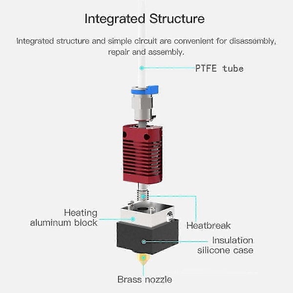 Förmonterat Hotend-kit för Ender-6 3D-skrivare - Enkelt byte & uppgraderingsdel