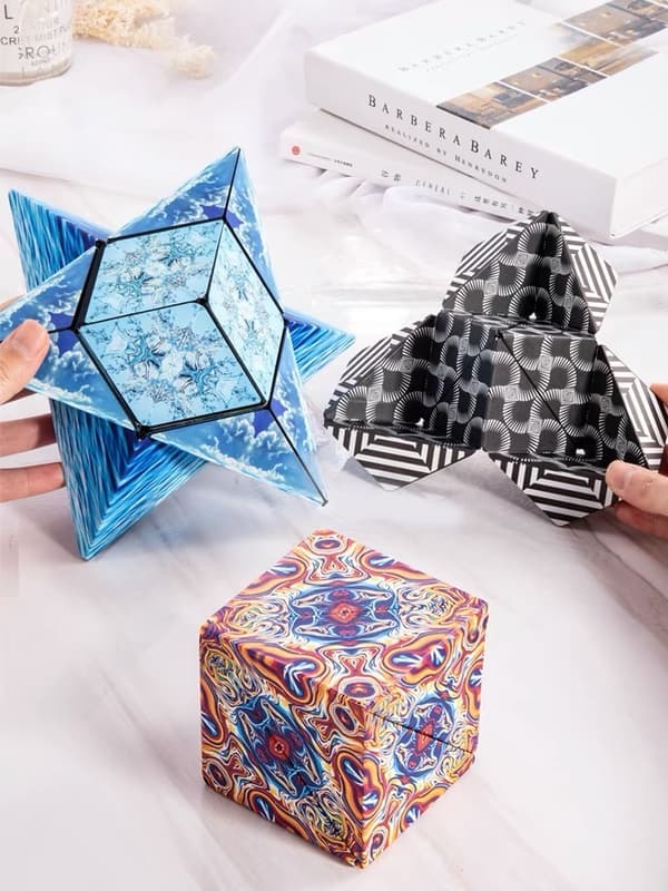 #3D Magisk Terning Formskiftende æske gave#