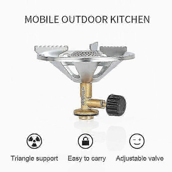 15kg Lastkapacitet Utomhus Campingspis Bärbar Grillhuvud Gasspisar Brännare Vindskyddad Picknickspis Utomhusmatlagning Picknick Vandring Praktisk Till