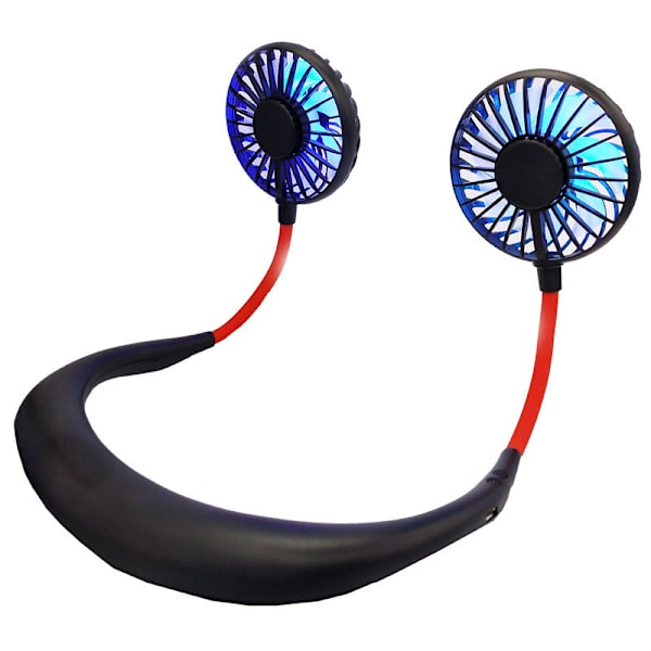 Halsfläkt, Handsfree Mini USB Halsfläkt Laddningsbar Bärbar Hals