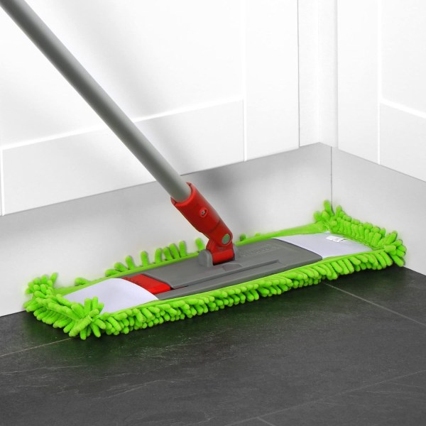 #4x erstatningsbetræk til gulvmoppe - moppebetræk lavet af mikrofiber chenille til grundig rengøring af dit opholdsrum#