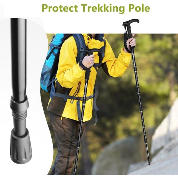 6 stycken gummibeskydd för vandringsstavar Trekking