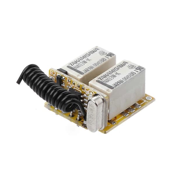 til DC 3.7V - 12V Mini Størrelse Relæ 2-Kanals 433Mhz Trådløs RF Momentary Switch