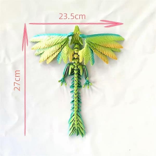 Dynamisk 3D-printet Drage Krystaldrage til Voksne 3D-printet Articuleret Drage
