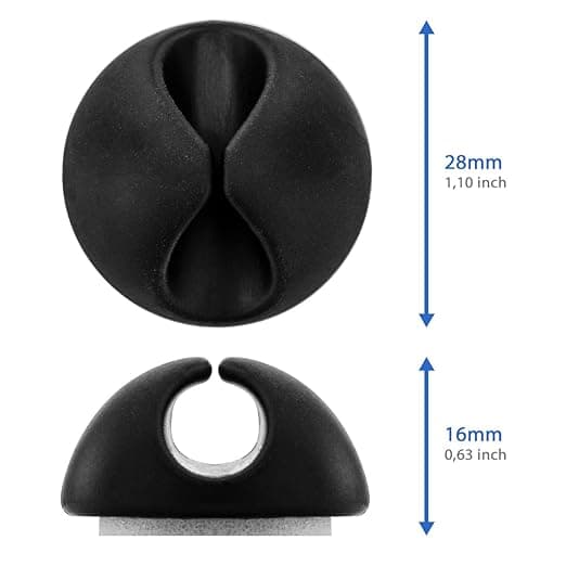 #Sorte 10x Kabelbinder Kabelholder Kabelstyring Kabelmontering Kabelarrangør til kabler op til 8 mm Kabelbinder Kabelmontering Kabelstyring#