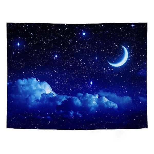 Natt Himmel Gobeläng, Mörkblå Kosmisk Stjärnklar för Sovrum Sovsal Vardagsrum Kontor Daglig Dekorativ Gobeläng Väggkonst Deco Gobeläng 150 cm x