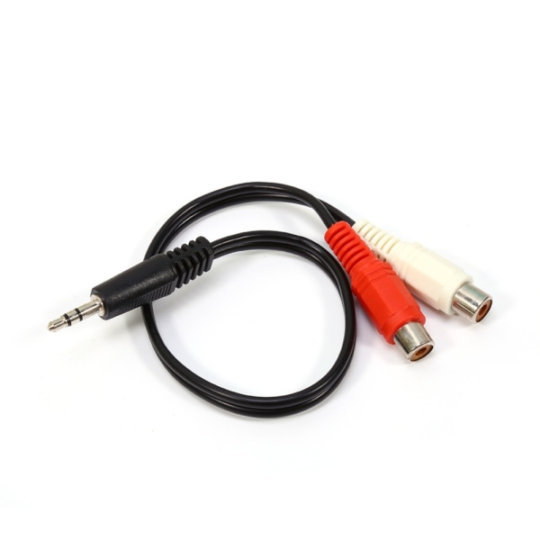 #4 stk Mini-Jack 3,5 mm hann til 2x RCA hunn lydadapterkabel - 15 cm - Mini Jack-ledning#