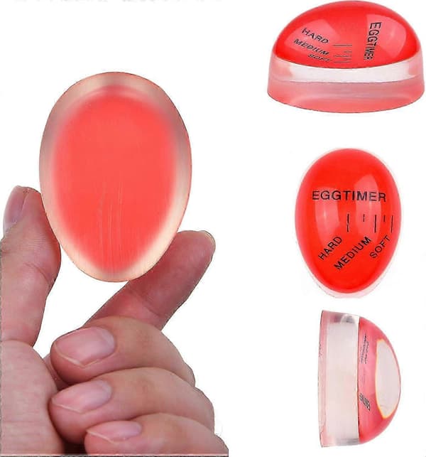 Egg Timer 2X Pakke - Fargeendringsindikator - Myke, Medium og Hardkokte Egg