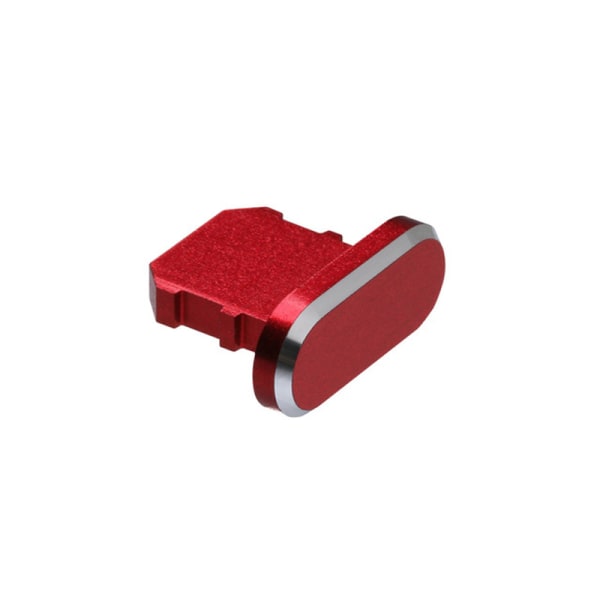 (Rød) 4 støvplugger som er kompatible med iPhone 11, 12 støvtett lading