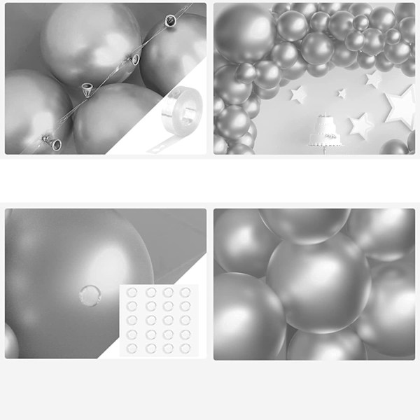 #Silverballonger 102 stycken ballonger#
