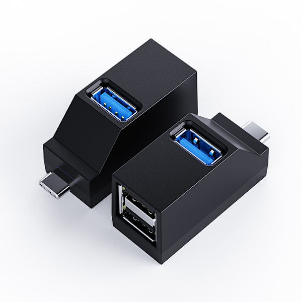 1 stk (svart) Type-c3.1, splitter, utvidelseshub