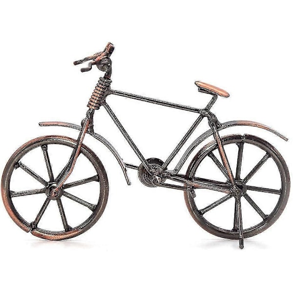 Metal Skulptur Retro Klassisk Håndlavet Jern Motorcykel Cykel Unik Metal Kunst Dekoration Ornamenter Til Cykel Motorcykel Elskere (19*6.5*12(cykel))