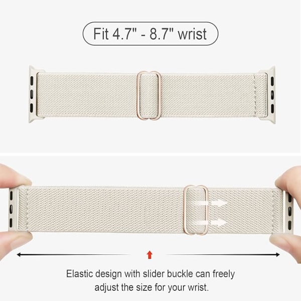 Elastic nylon strap (4 different colors, not included) Compatibl