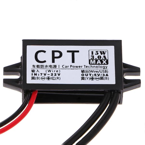 for DC Konverter 12V Til 5V 3A Dobbelt 2 USB Til Auto Strøm Regulator Spænding Step