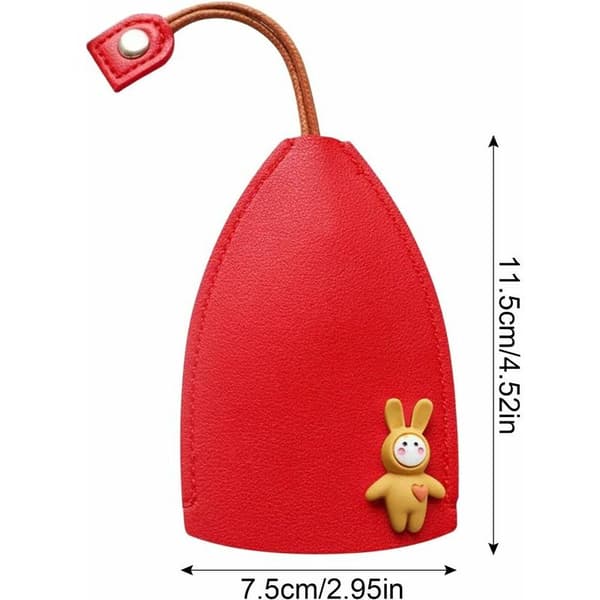 Easter Leather Keychain, Rabbit and Egg Keychain, Car Key Protector, Car Key Case, PU Leather Car Key Case, Easter Key Organizer