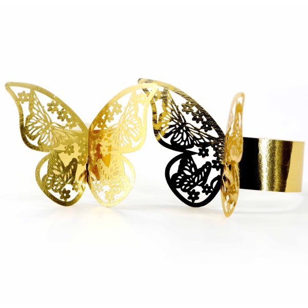 50 stk. Butterfly Papir Servietring 3D Butterfly Servietholdere