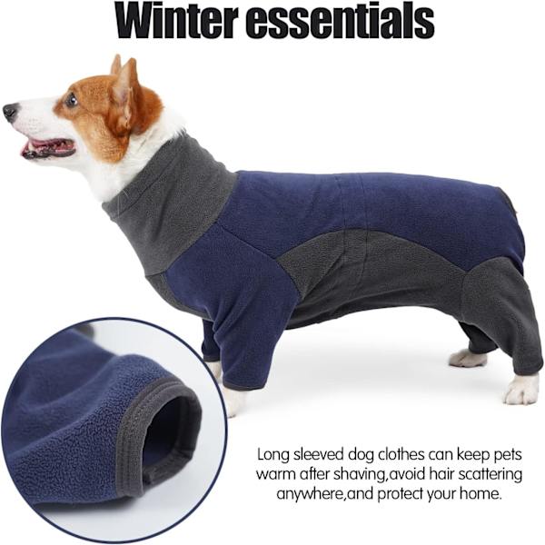 #(Blå, L) Vinterjakke til Hunde, Varme Pyjamas til Hunde#