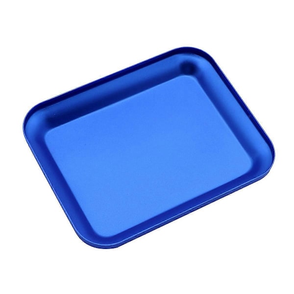 Magnetisk skrue- og møtrikbakke, firkantet magnetisk holder til skruer, toppe, bolte og værktøj (Blå)