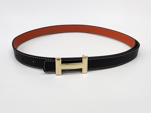 #Kuhskinn-legeringsbelte, vendbart, 105CM#