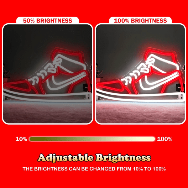 #Sneaker-neonkyltti Urheilukengät Neonkyltit Seinälle Himmennettävä LED#