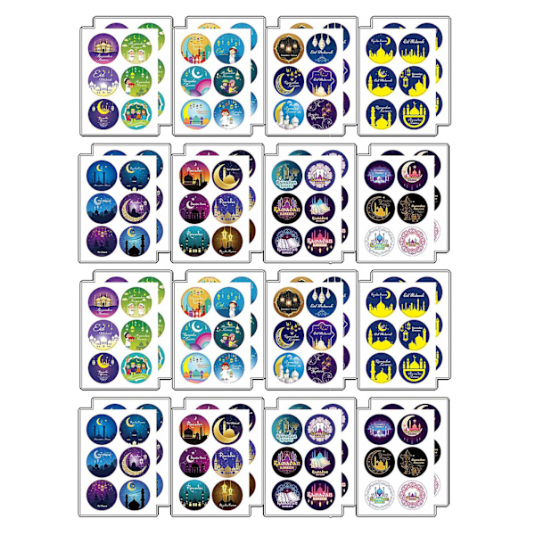 Eid Mubarak Kuvertförslutningsetiketter Scrapbooking-etiketter för presentförpackningar