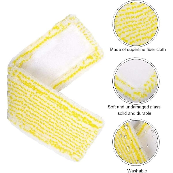 3 Stycken Mikrofiberduk Fönsterputsduk för Karcher WV1 WV2 WV5 Mikrofiberduk Fönsterdammsugare Tillbehör för Krcher