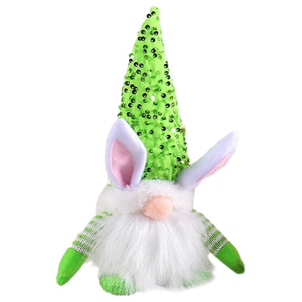 Påskhare Tomte Staty Lysande Kanin Tomte Figurin Tomte Dekoration