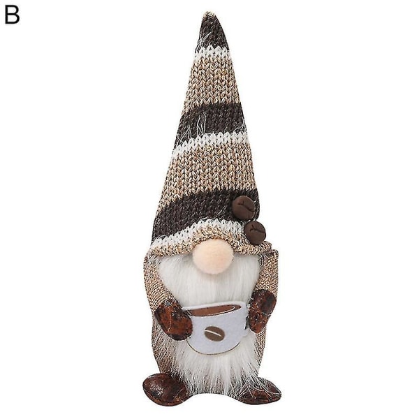 Gnome Doll Utsökt stickad mössa Tyg Klassisk svensk tomteleksak till jul