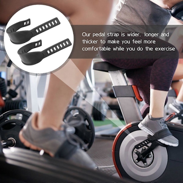 1 par motionscykel pedalremme træningscenter cykel pedalremme justerbare fodstøtteremme