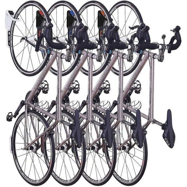 Cykelställ, Gummibeläggning Väggmonterad cykelställ, För 2 Cyklar Cykel