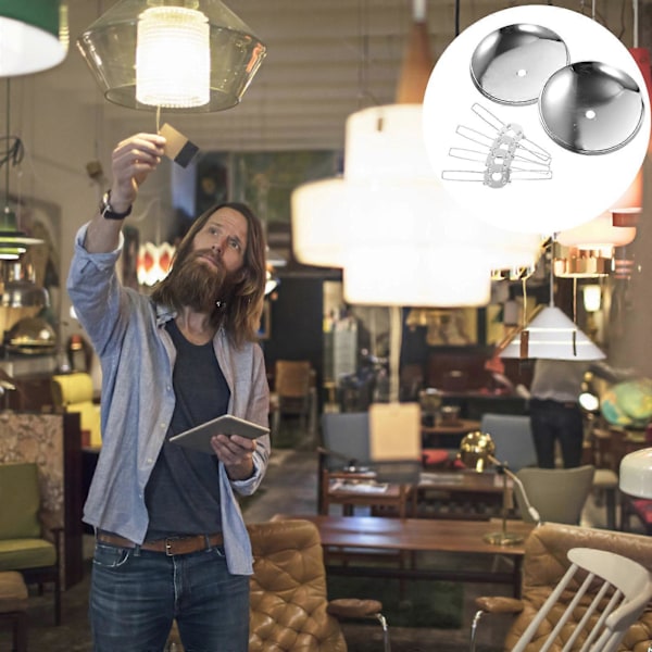 1 sæt Lampeskærm Fjederklemmer Bordlampe Lampeskærm Plade DIY Lampeskærm Tilbehør