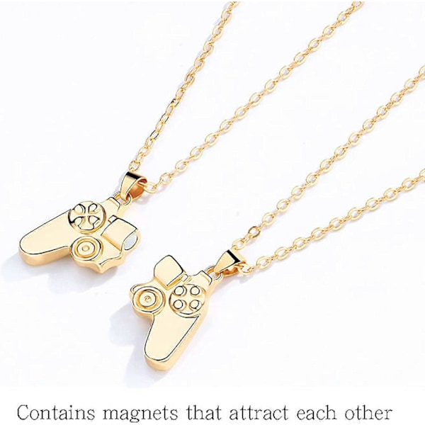 2-pack Spelkonsol Halsband för Par Magnetiskt Spelkontroll Halsband Magnetiskt Vänskapshalsband för Par