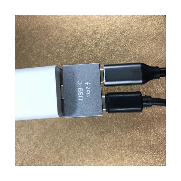 USB C Han til Dobbelt USB C Hun Splitter Konverter Adapter Forlænger Konnektor til USB C Oplader PC