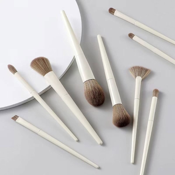 /#/10 stk. Makeup børste sæt lilla professionel blød blush børste/#/