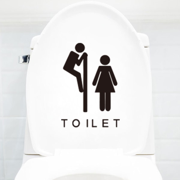 WC-hymiötarra Hauska kylpyhuoneen ja keittiön seinätarra Toi