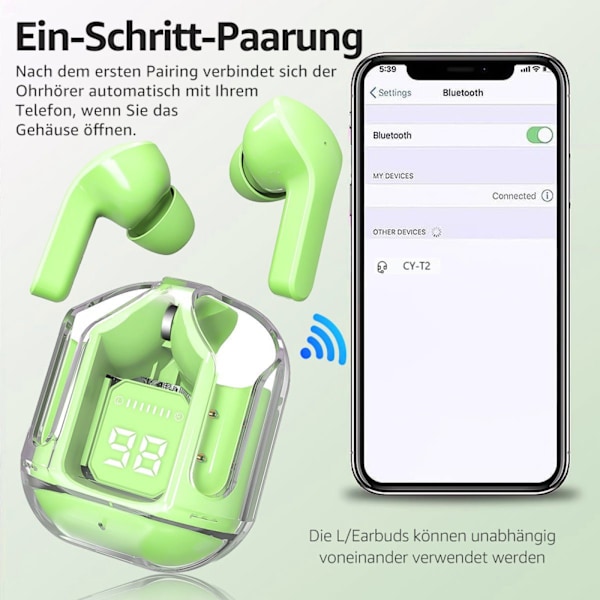 #Trådløse hodetelefoner TWS spillhodetelefoner Bluetooth-hodetelefoner 5.1 + EDR støydemping#