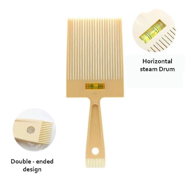 Flat Top Guide CombProfesjonell Frisørkam, Flat Top Guide Comb for Menn og Kvinner med VaterDual Ended Design Hårplukk Barberkam Verktøy