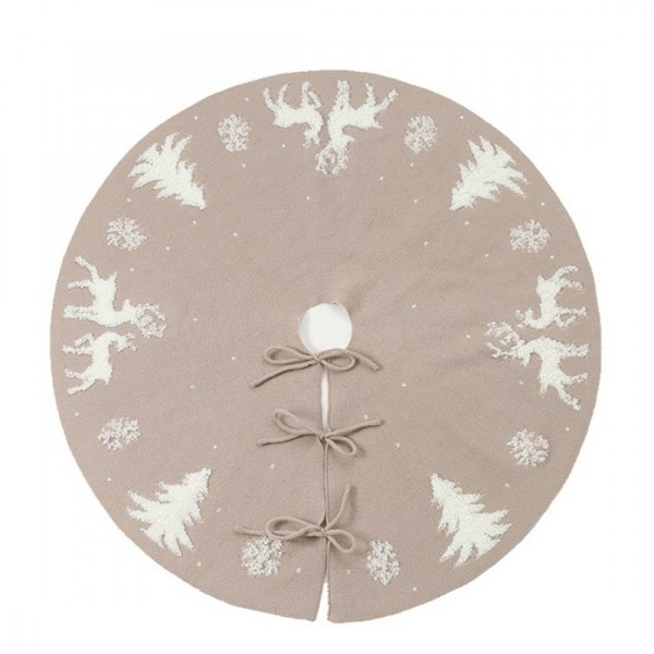 #Beige, 92cm, Juletredekke, Tredekke, Elg-Juledekorasjon#