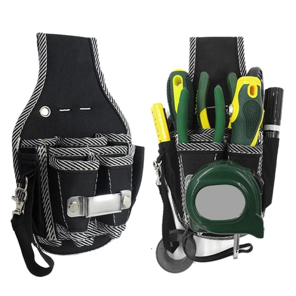 #9 i 1 verktøyposebelte - lomme elektrikerbelte verktøyholder multifunksjonsveske skrutrekkersett holder for DIY/elektriker/rørlegger/bygger/tømrer#