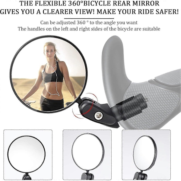 Cykelspeglar, Cykel Backspegel, 360 Justerbar Cykel Backspegel Cykel Backspeglar Backspegel Reflektor Cykel Cykeltillbehör För Ro